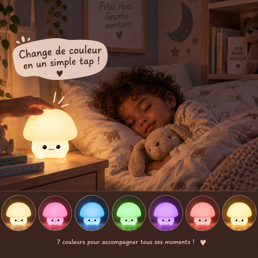 Veilleuse Champignon LED Tactile