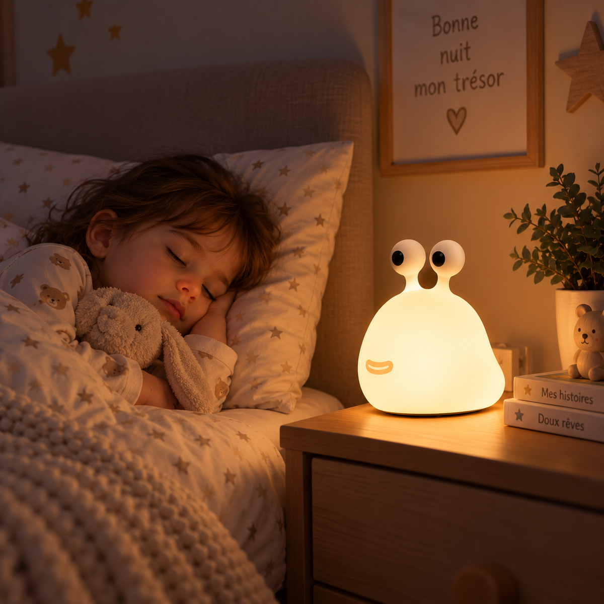 Veilleuse Limace Silicone Tactile