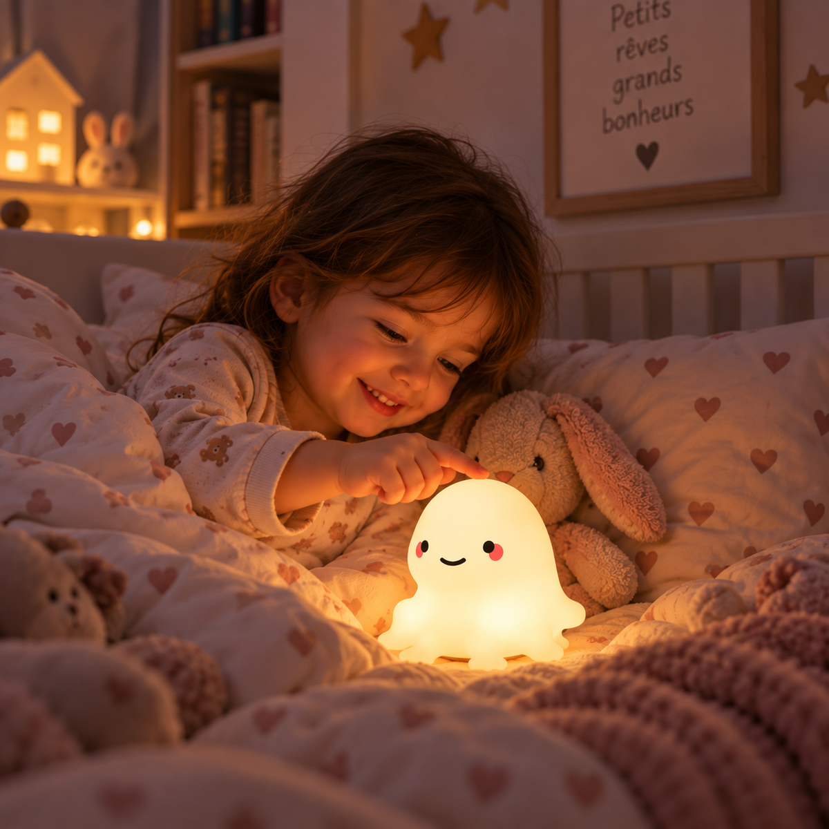 Veilleuse Pieuvre Silicone LED Tactile