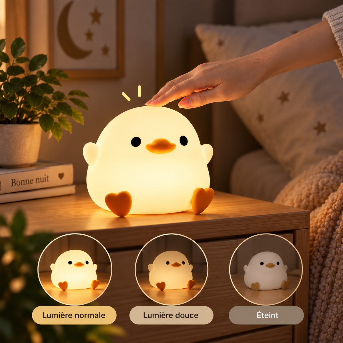 Veilleuse Poussin Silicone Tactile