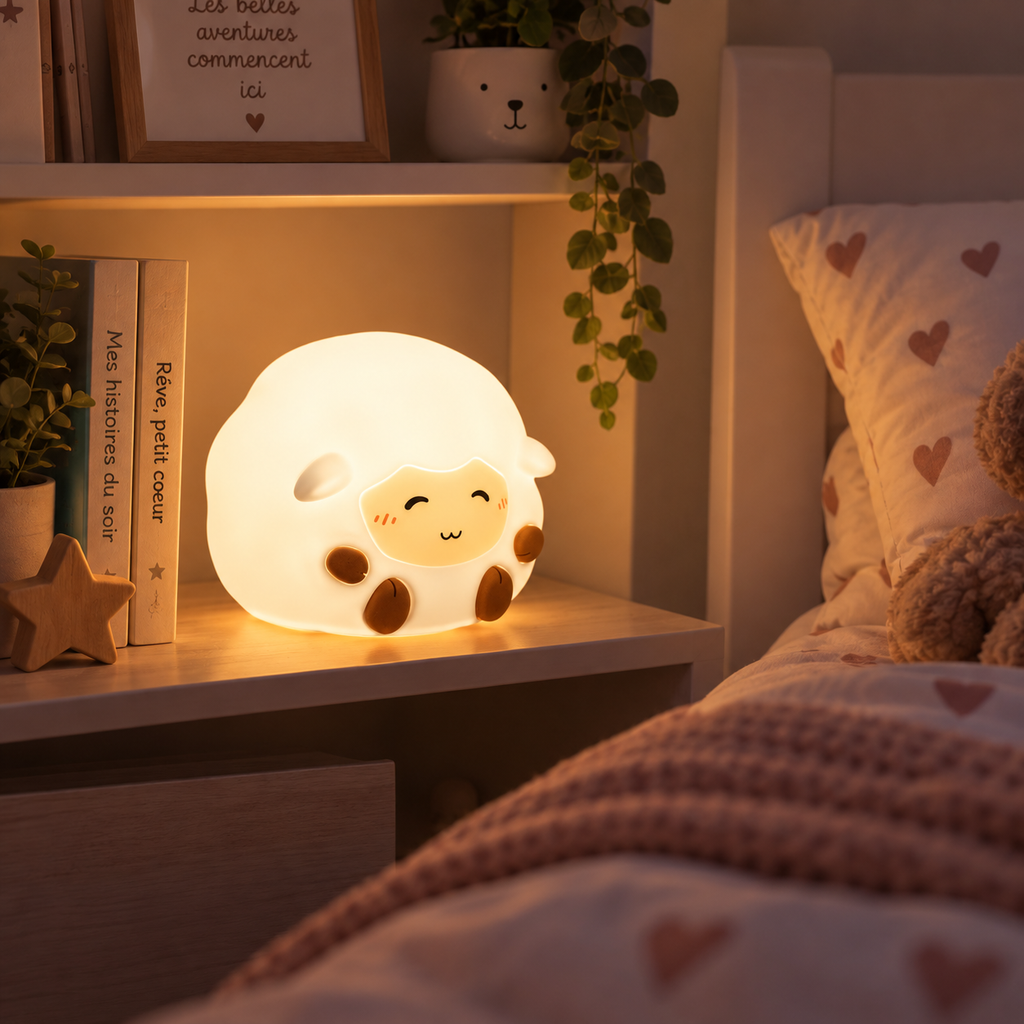 Veilleuse Mouton Silicone Tactile