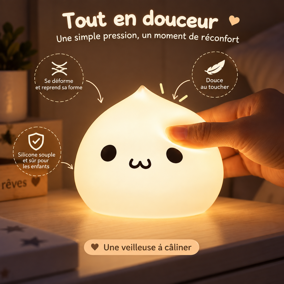 Veilleuse Boulette Vapeur Silicone
