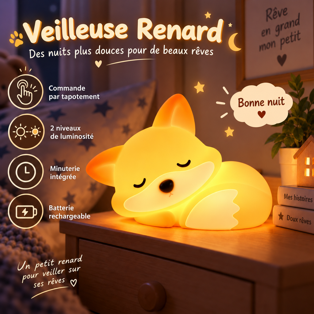 Veilleuse Renard Tactile