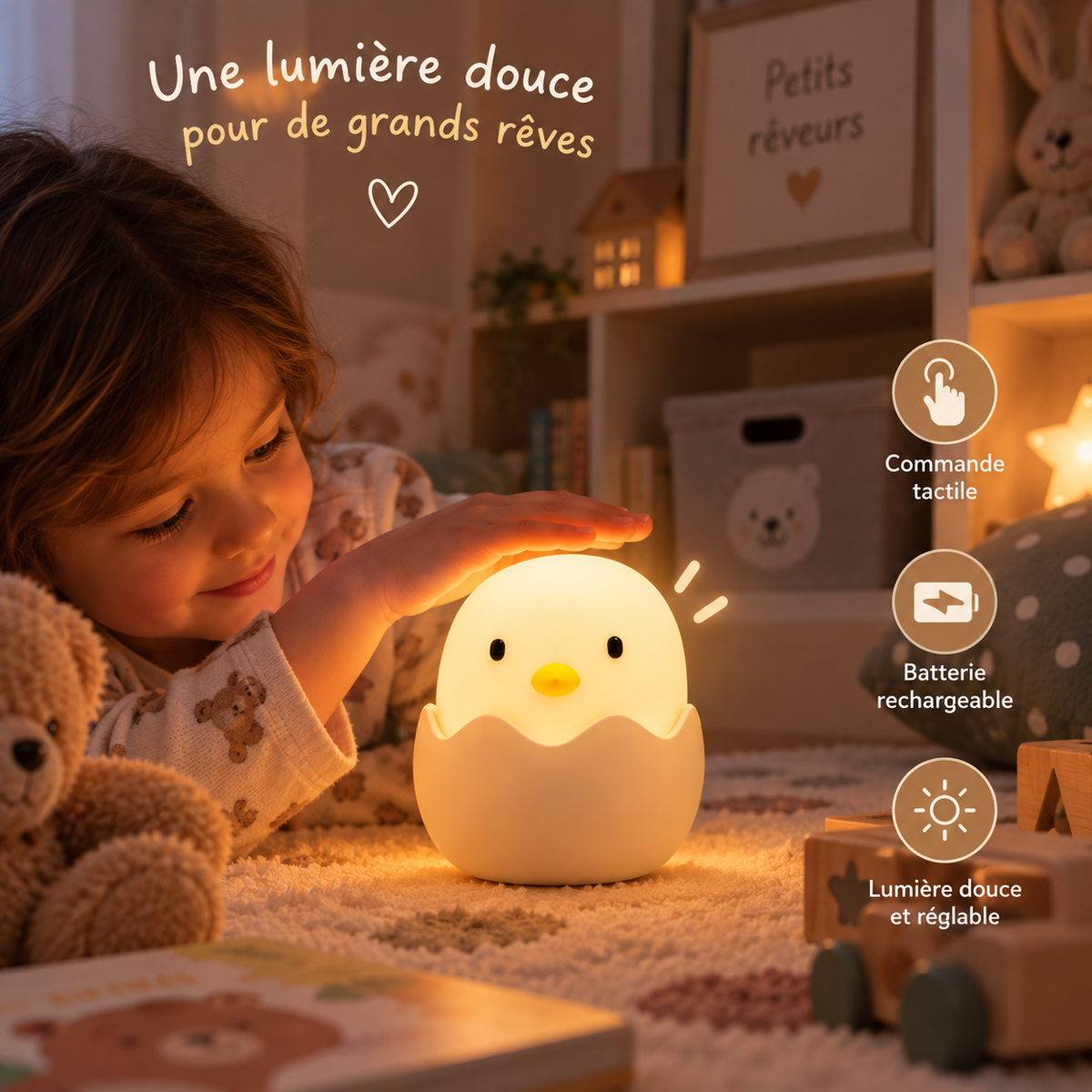 Veilleuse Canard pour Enfant avec Minuteur