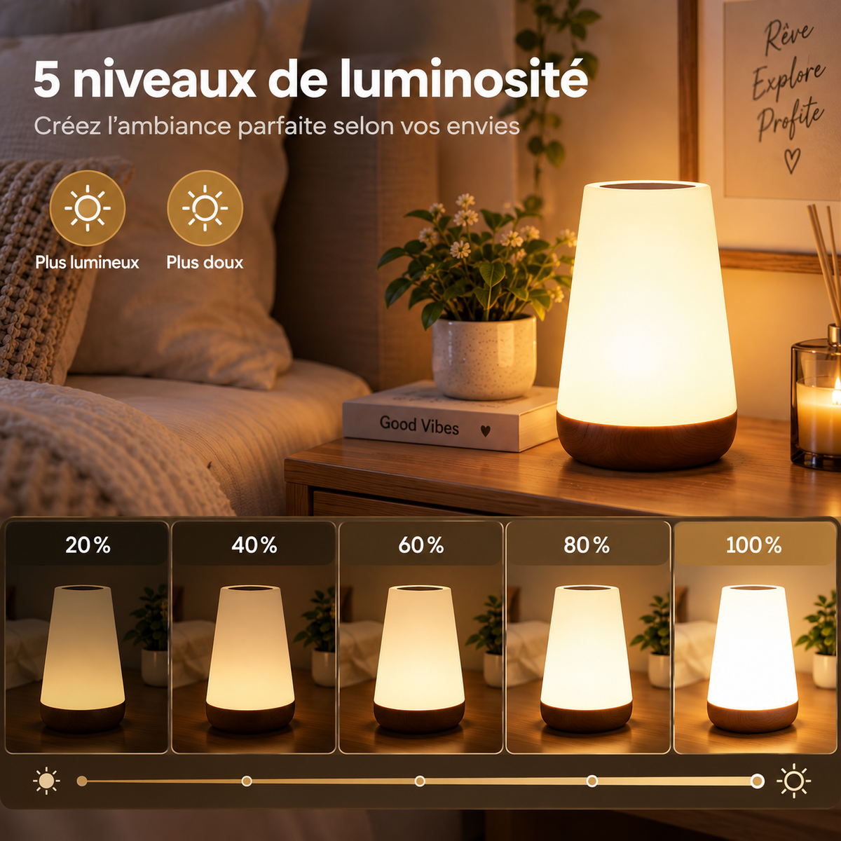 Veilleuse lampe 13 Couleurs Changeantes