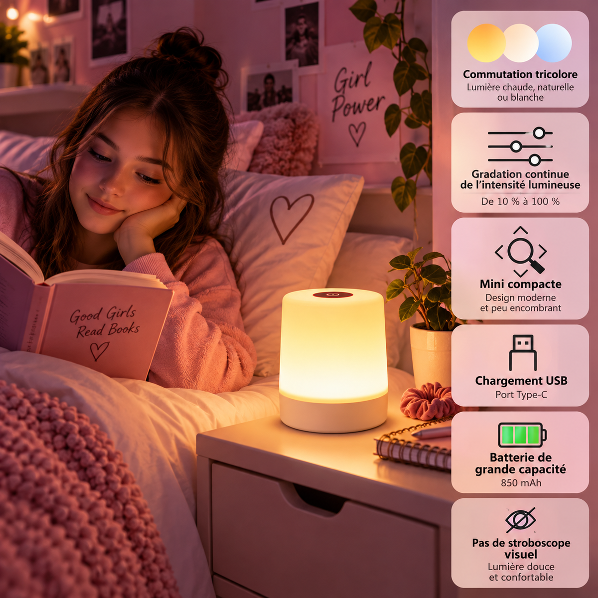 Lampe de Chevet Tactile