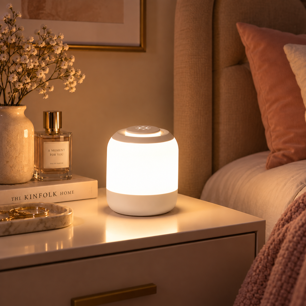 Veilleuse Blanc Tactile