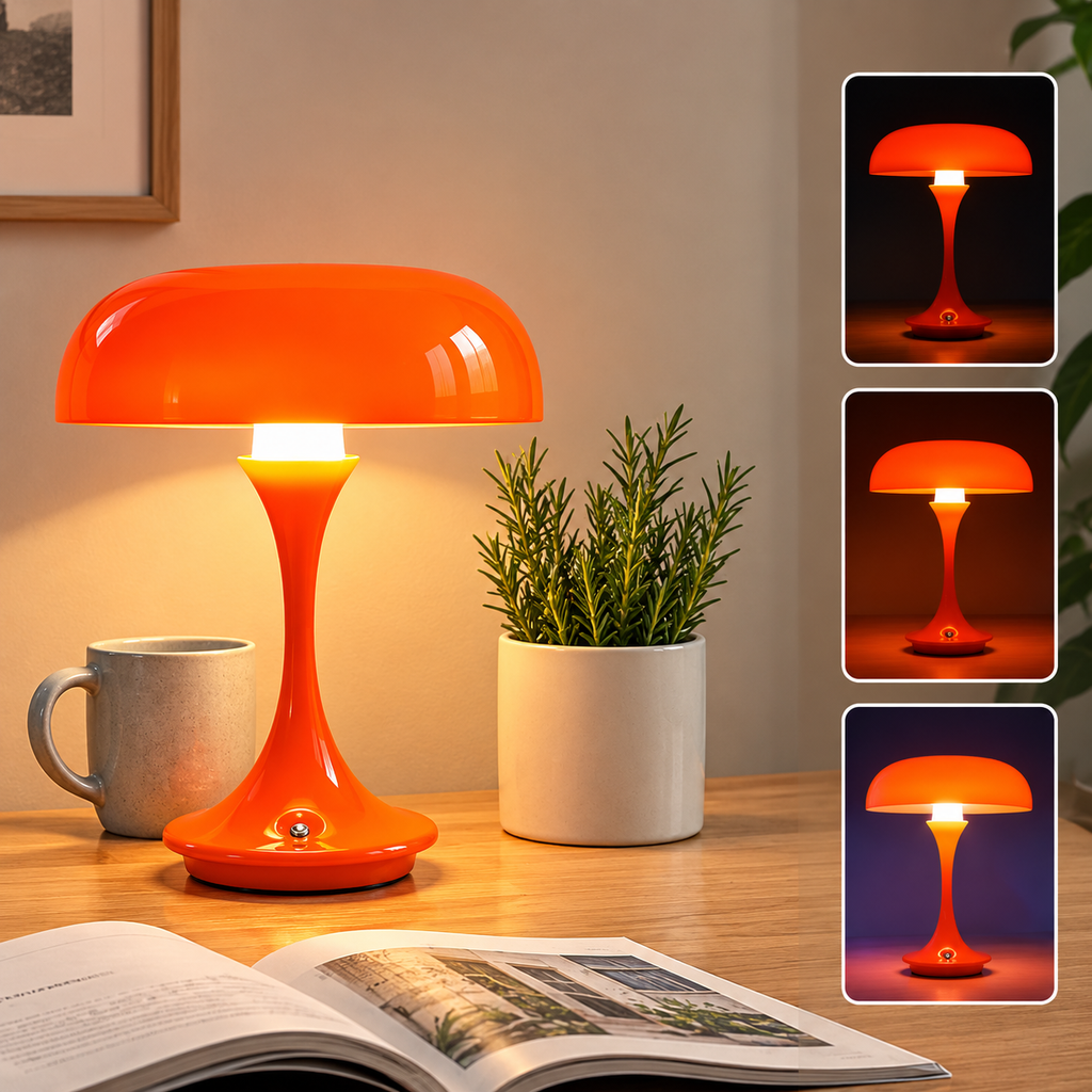 Veilleuse Champignon Orange