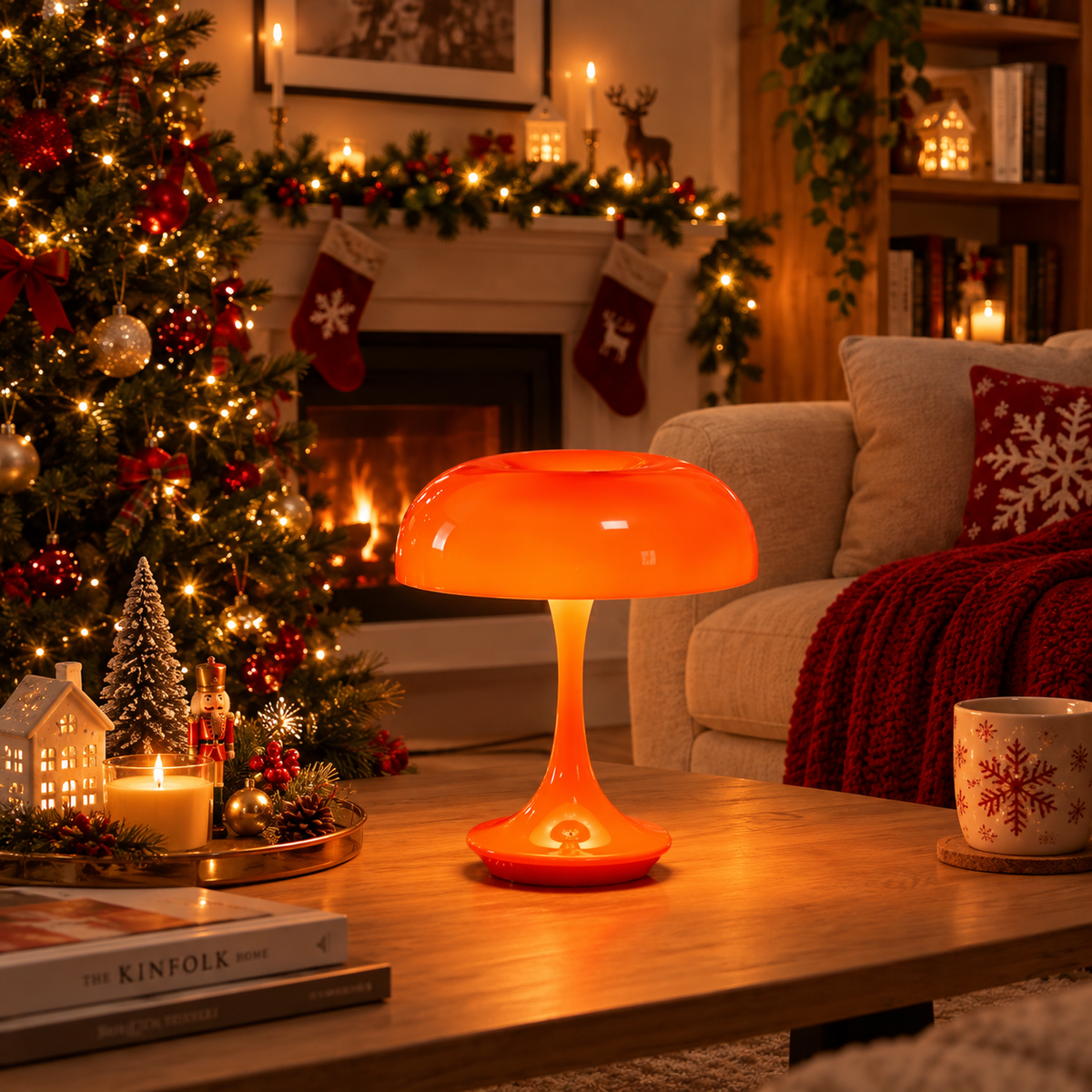 Veilleuse Champignon Orange