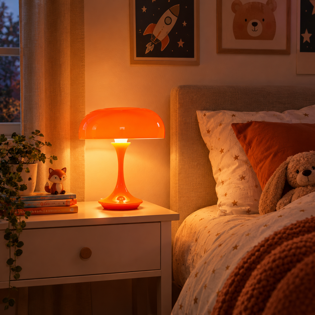 Veilleuse Champignon Orange