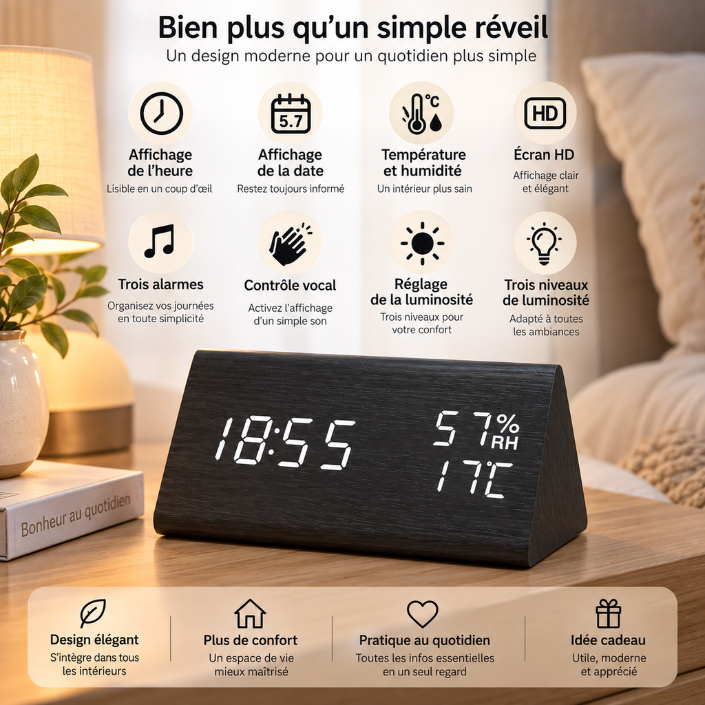Réveil LED Multifonction