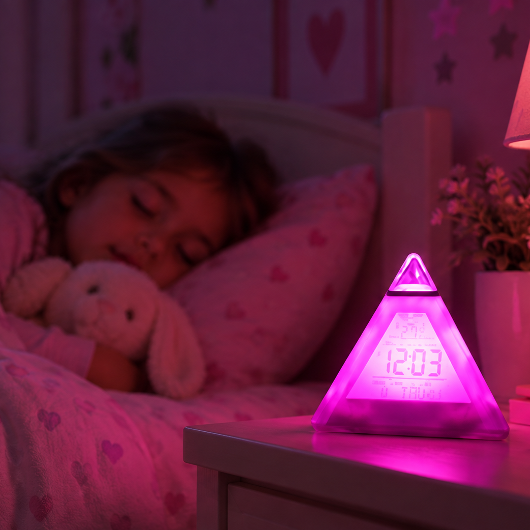 Réveil Enfant Pyramide 7 Couleurs