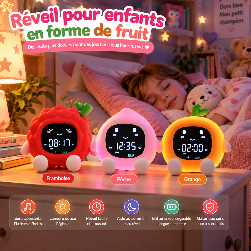 Réveil Éducatif Enfant Fruit