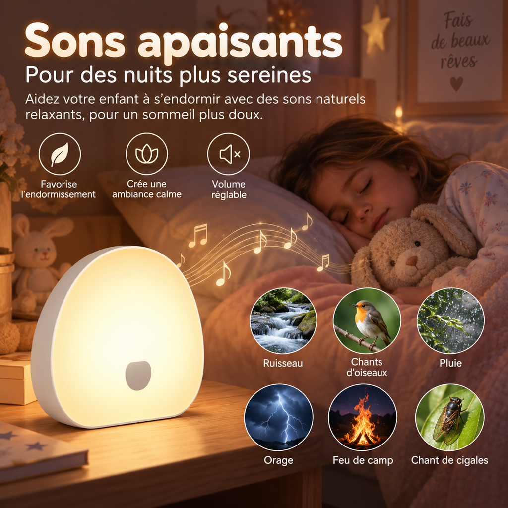Veilleuse Ronde Bruits Blancs