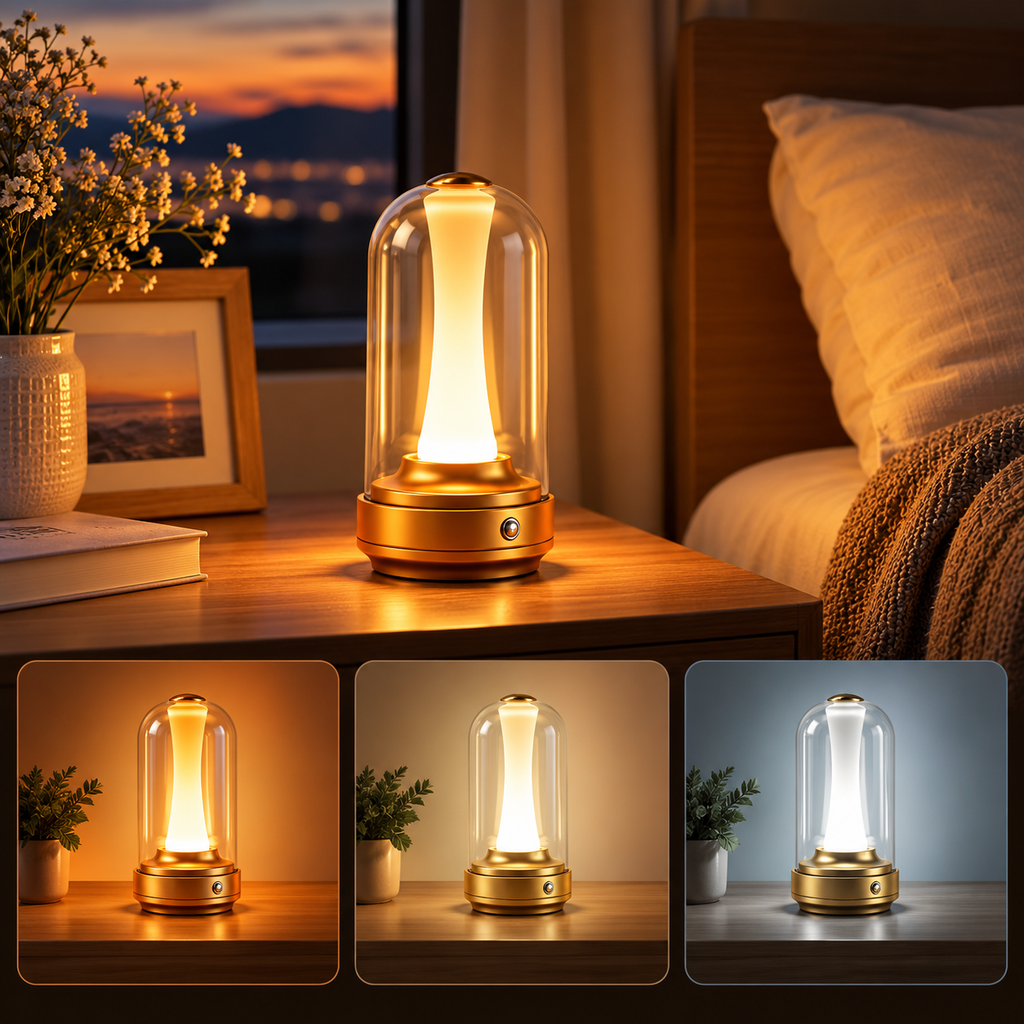 Veilleuse lampe Design Verre Tactile