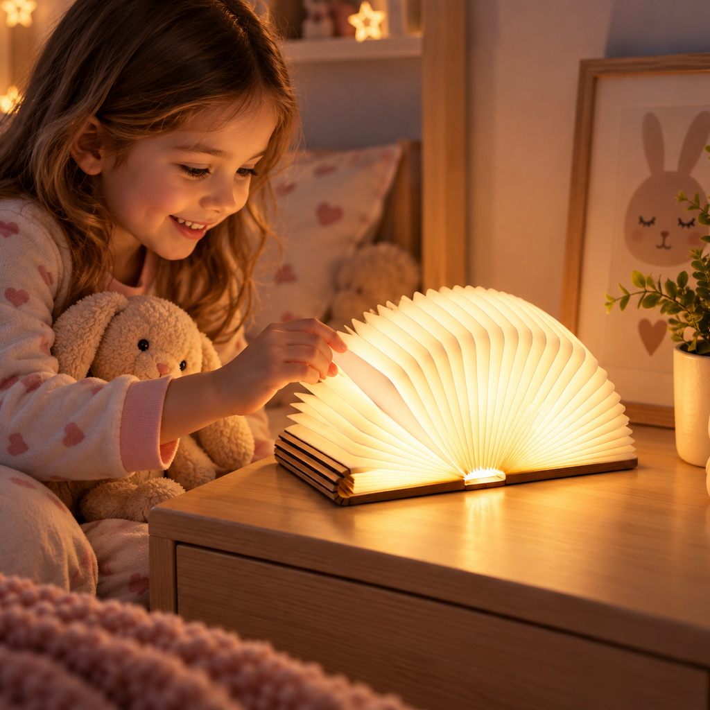 Veilleuse Lampe Livre 3D Pliable