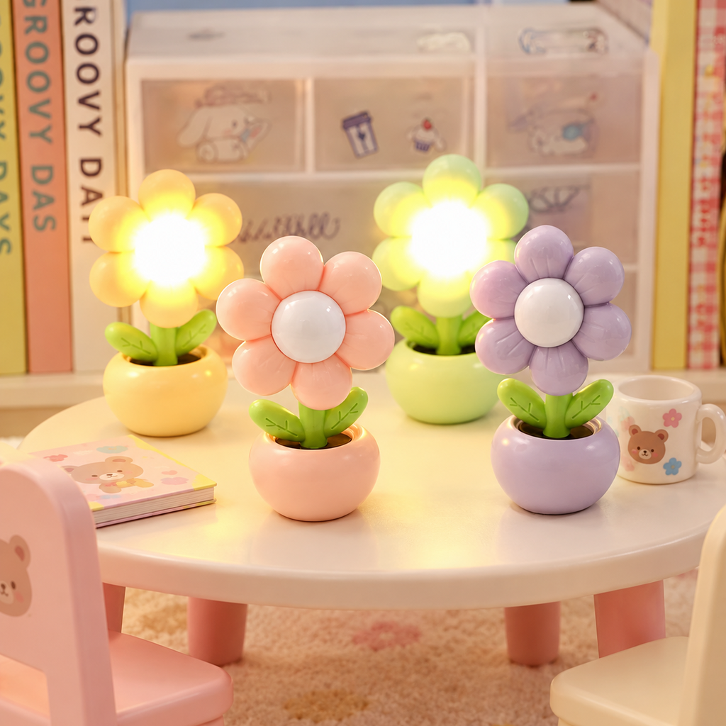 Mini Veilleuse Florale Pot