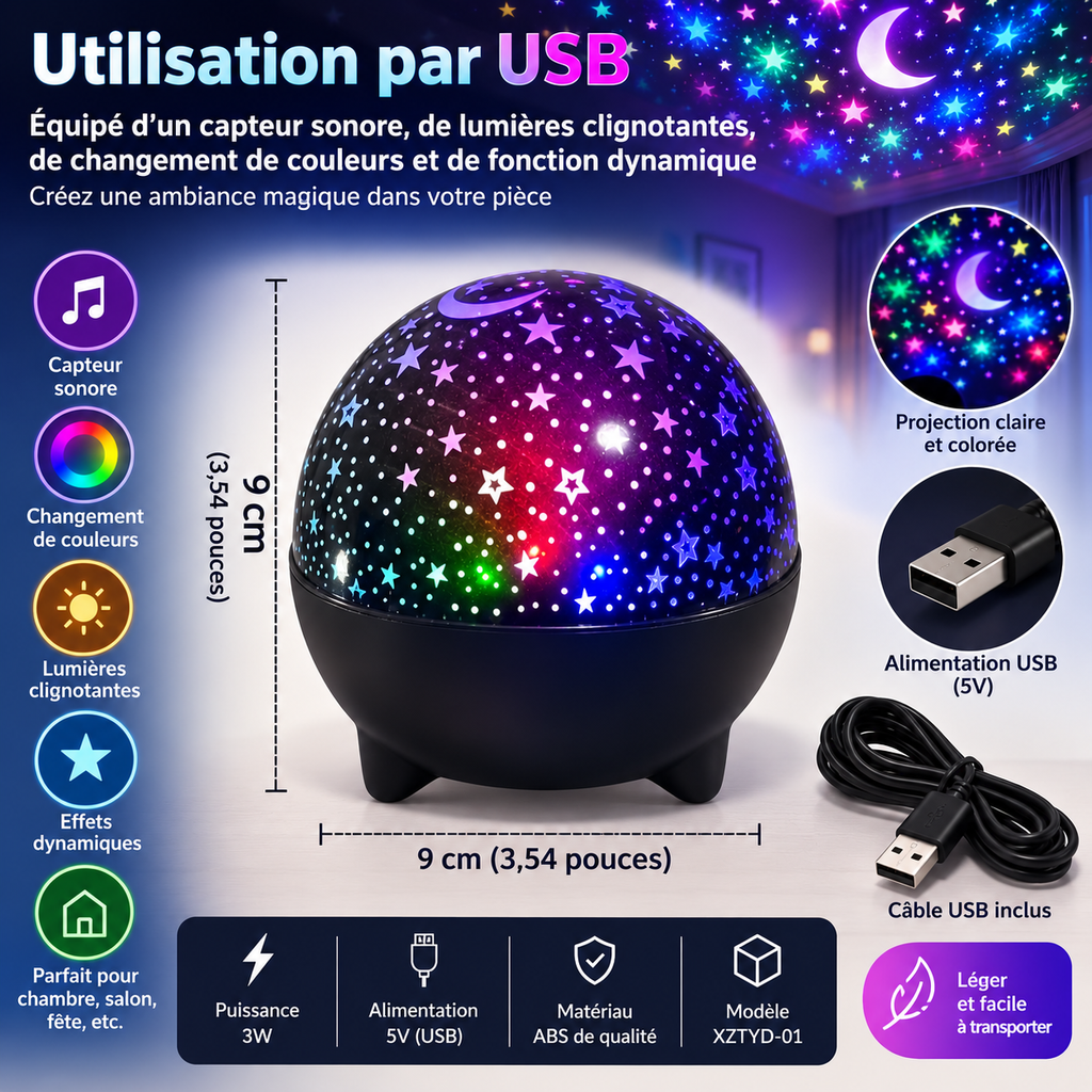 Projecteur Galaxie Ciel Étoilé