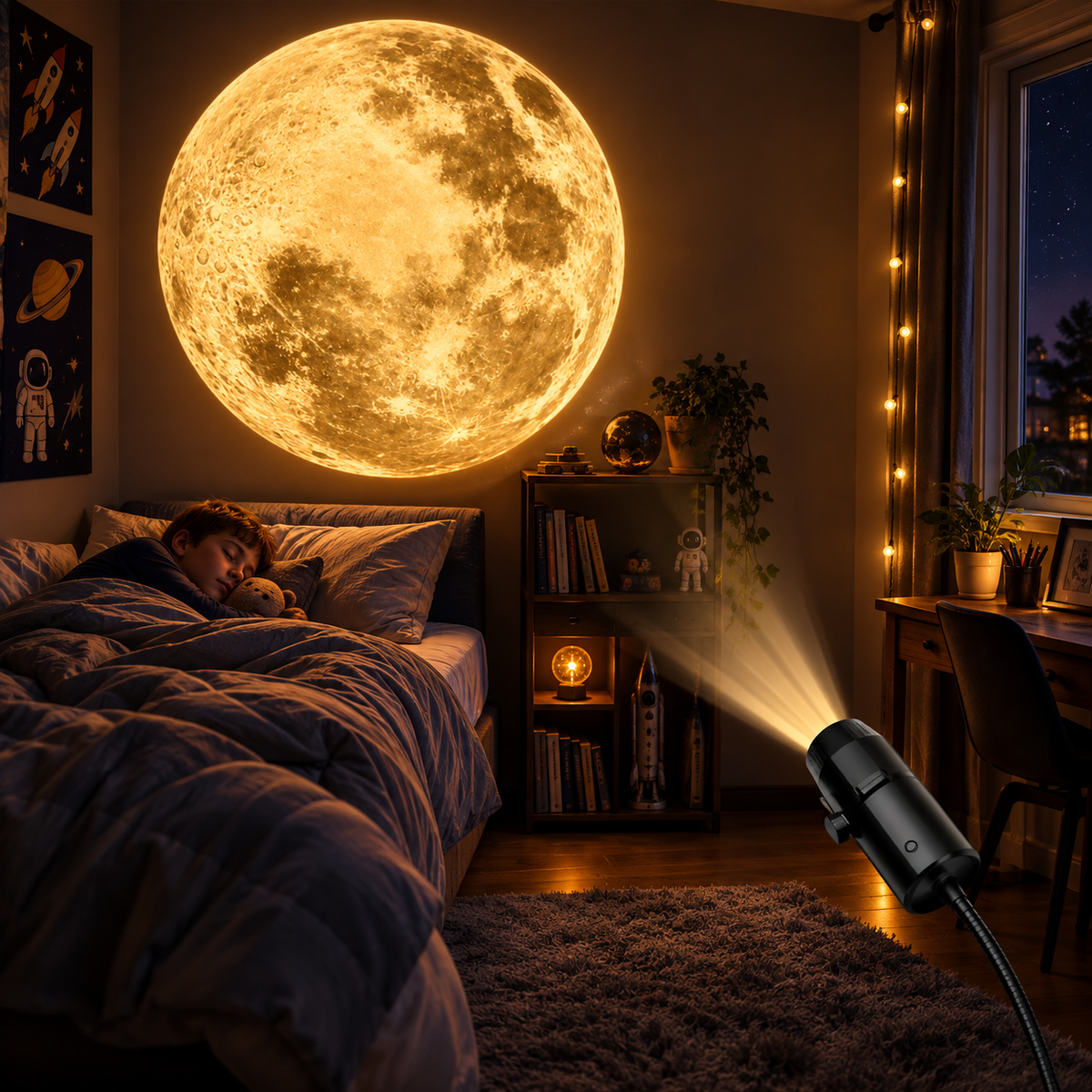 Veilleuse Projection Lune Terre Plafond
