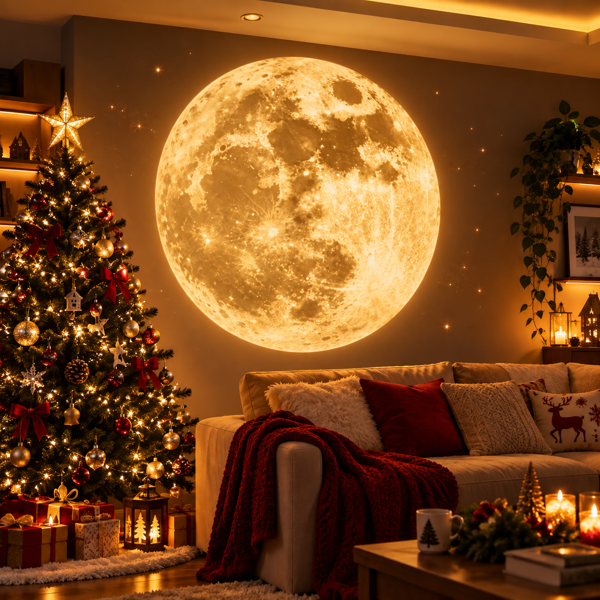 Veilleuse Projection Lune Terre Plafond