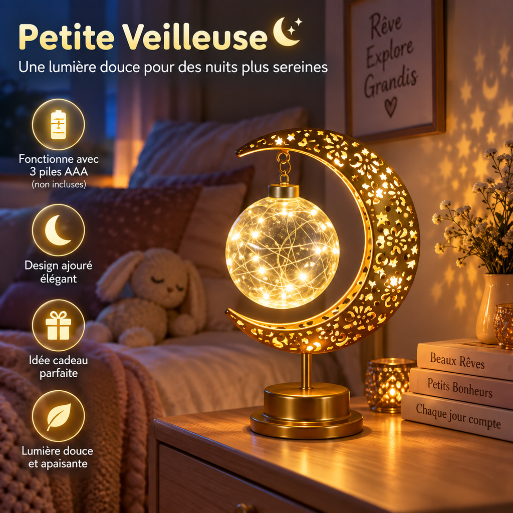 Lampe Croissant de Lune Rotatif