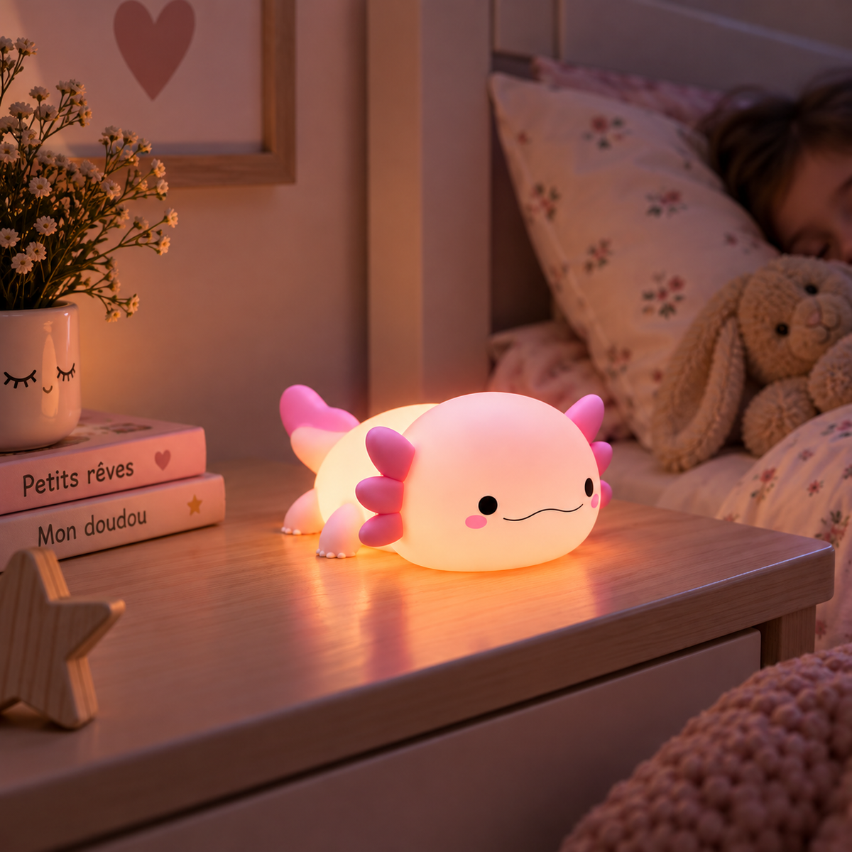 Veilleuse Axolotl Minuteur