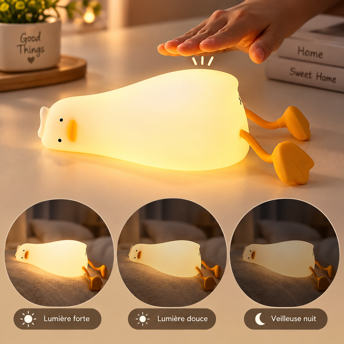 Veilleuse Canard Aplati