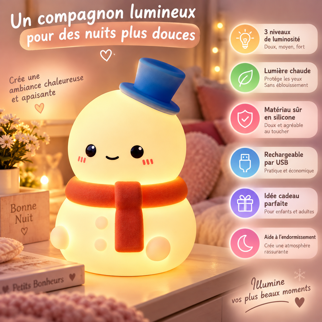 Veilleuse Bonhomme de Neige