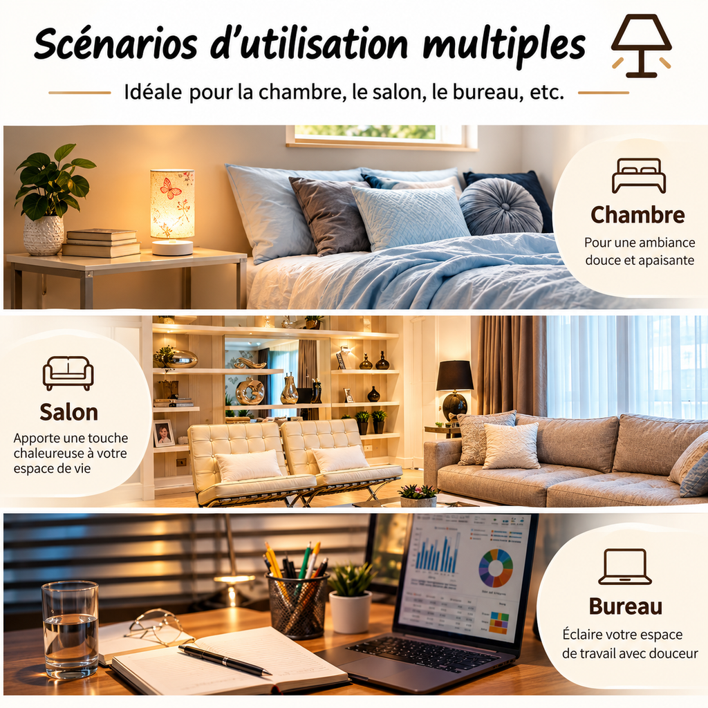 Veilleuse de Table Textile Ronde