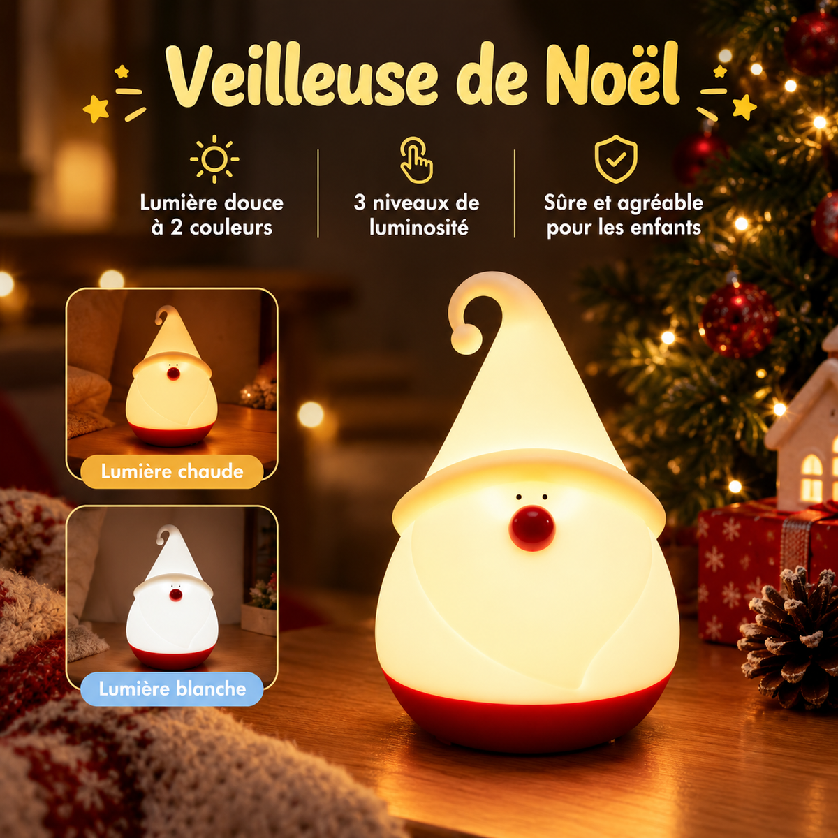 Veilleuse Père Noël enfant