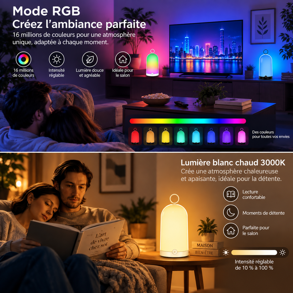 Veilleuse multicolore Tactile