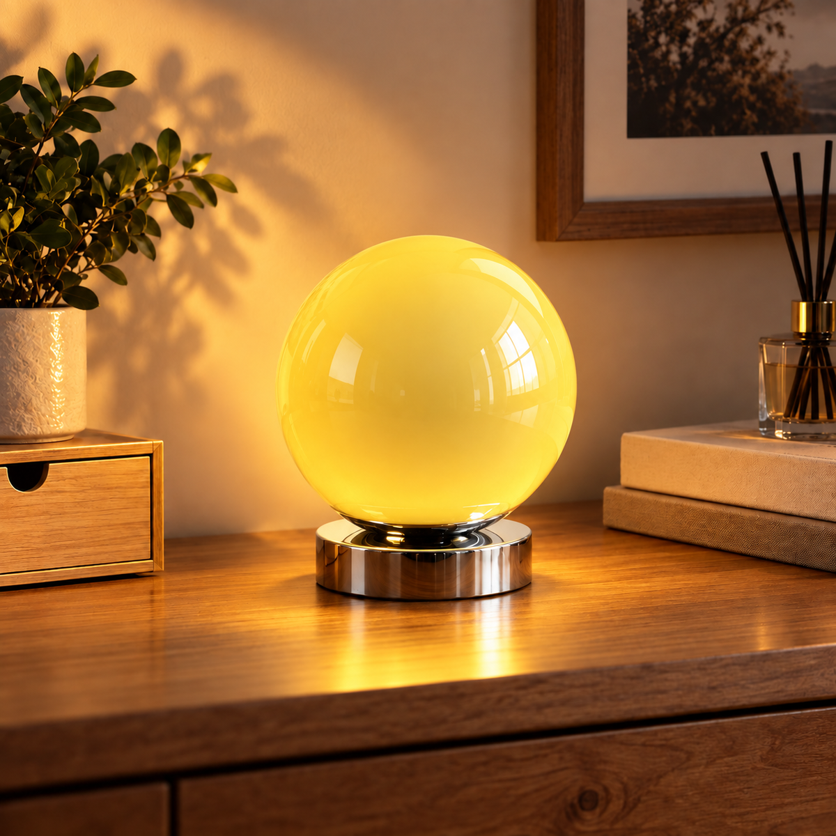 Veilleuse Lampe Verre Vitrail