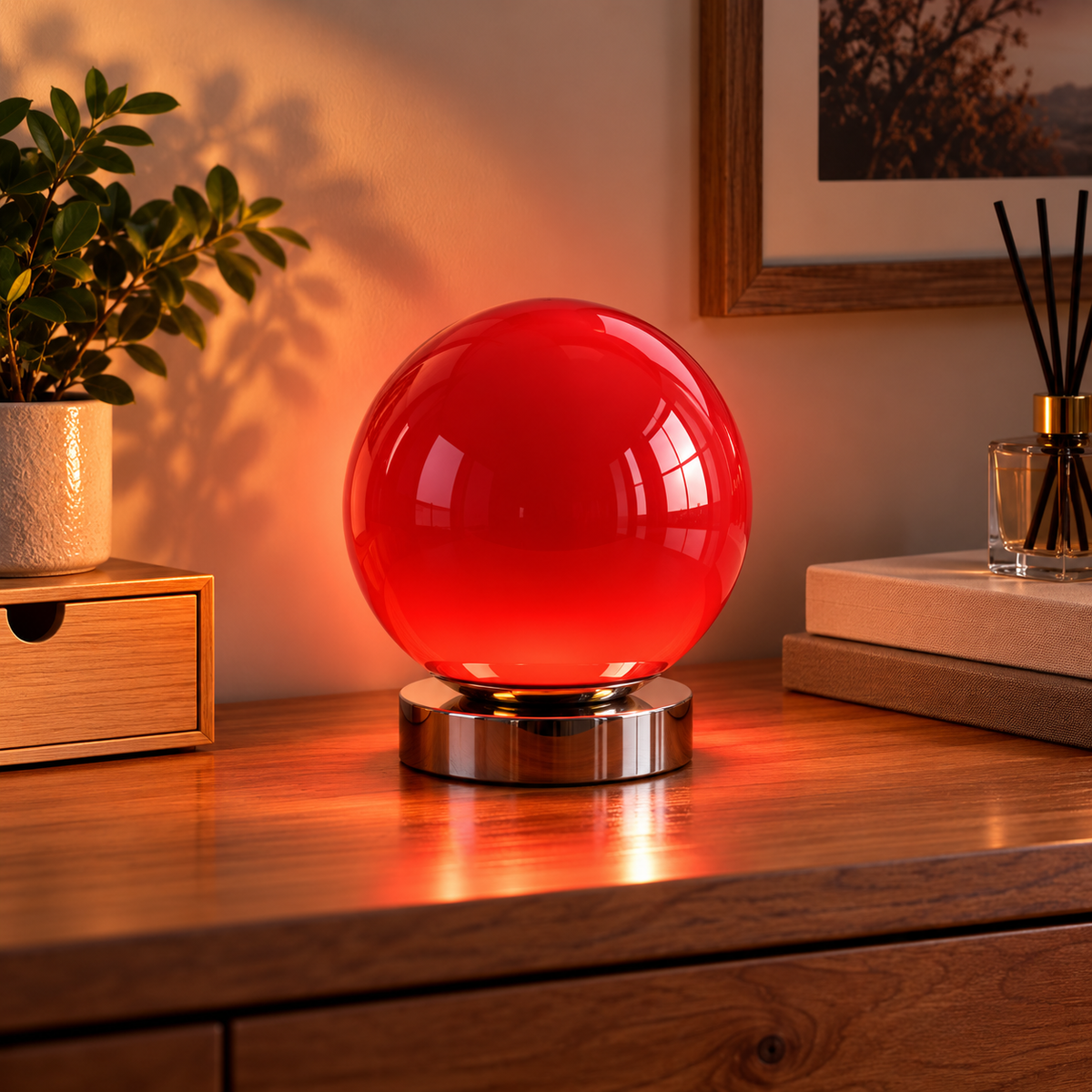 Veilleuse Lampe Verre Vitrail