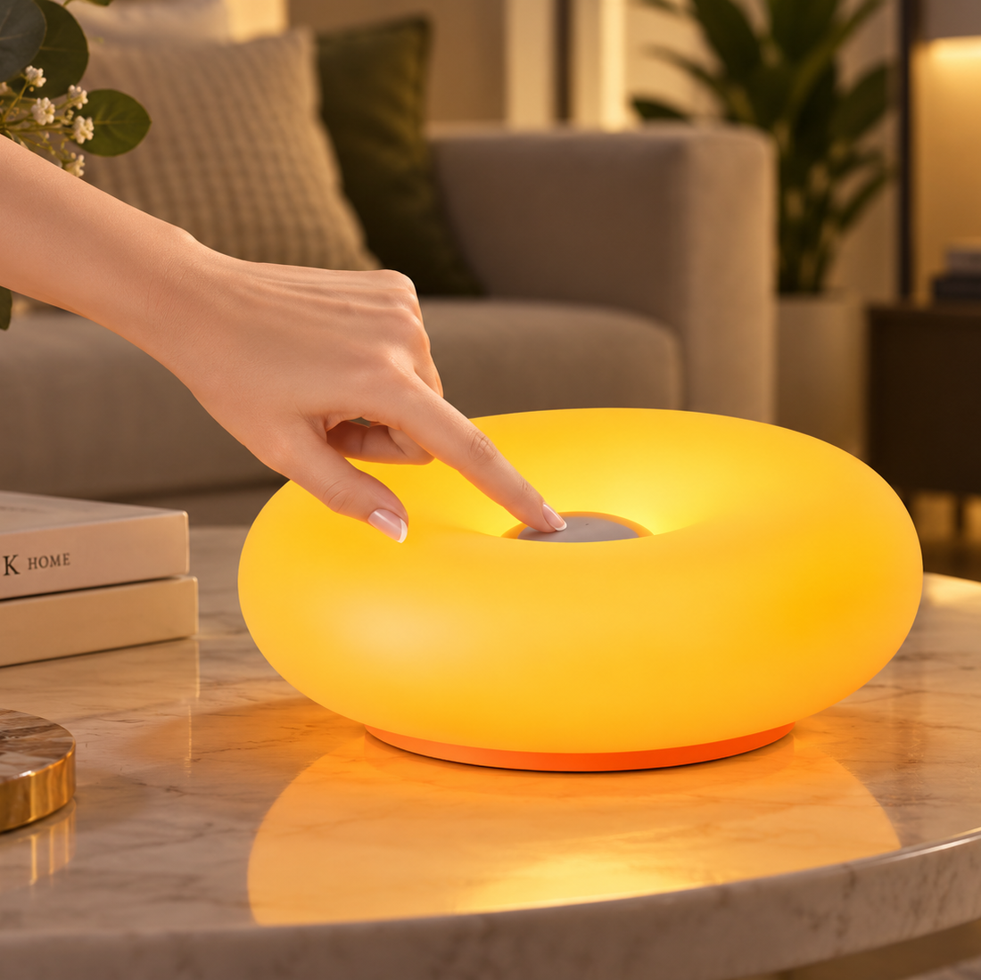 Lampe Donut Tactile 3 Tons de Lumière
