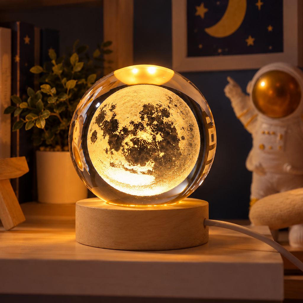 Veilleuse Boule de Cristal 3D Galaxie