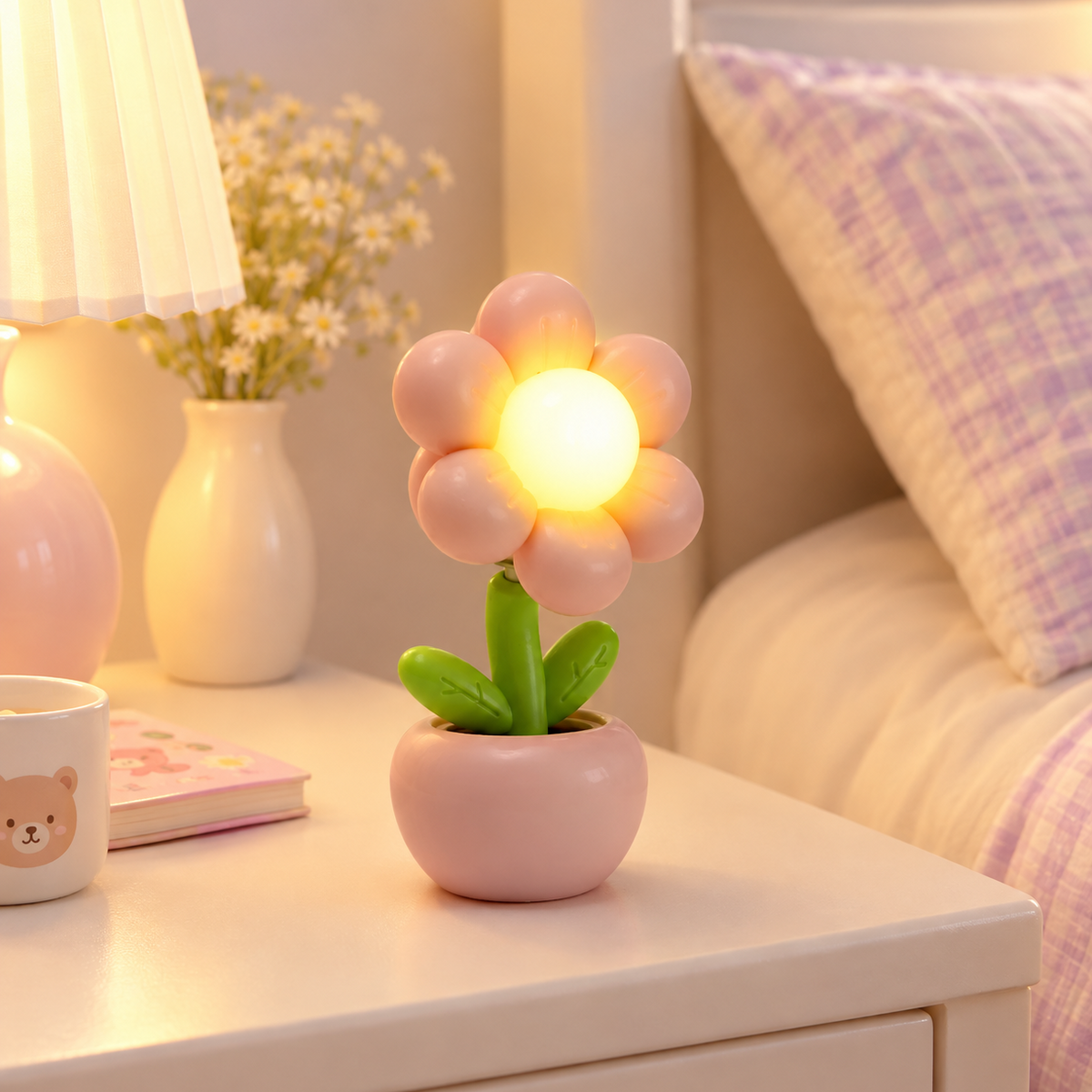 Mini Veilleuse Florale Pot