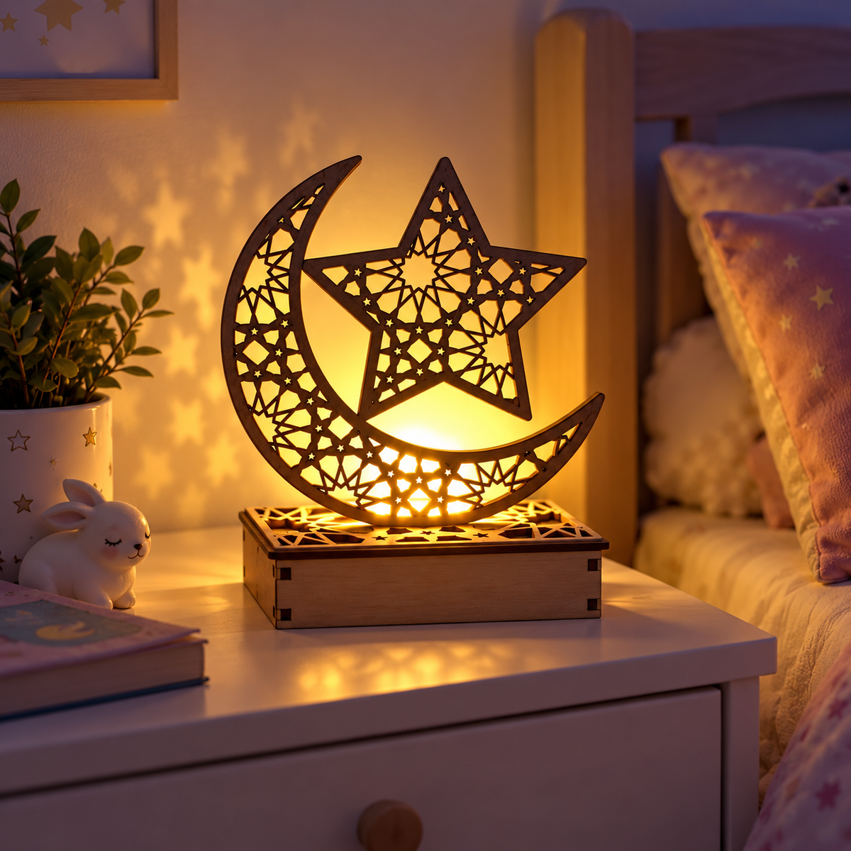 Lampe Croissant de Lune Rotatif