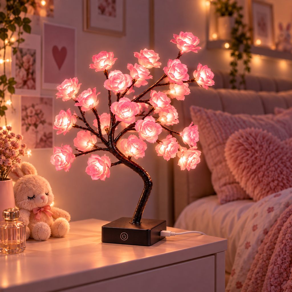 Veilleuse Arbre à Roses Décorative