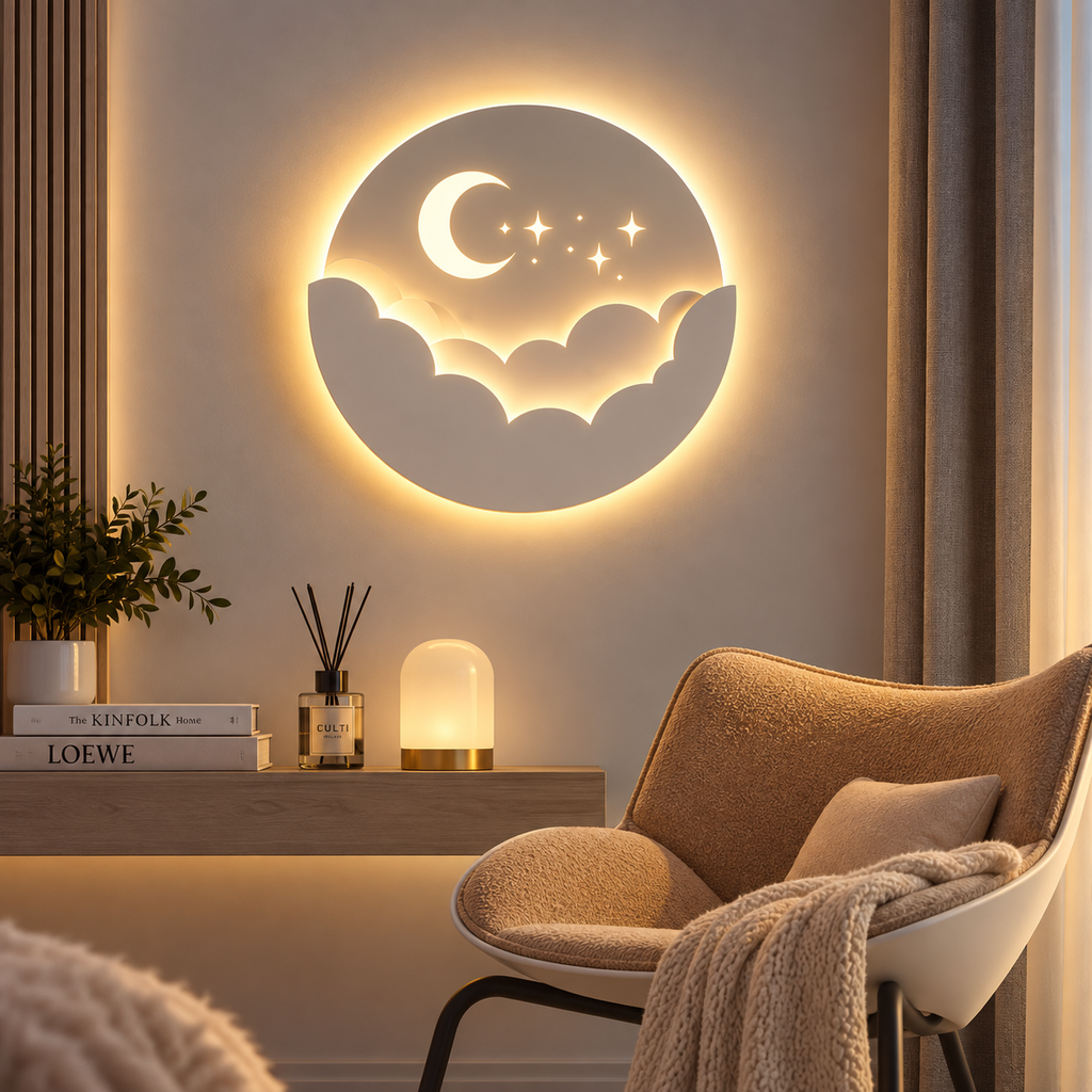 Applique Murale enfant  Nuage Étoiles