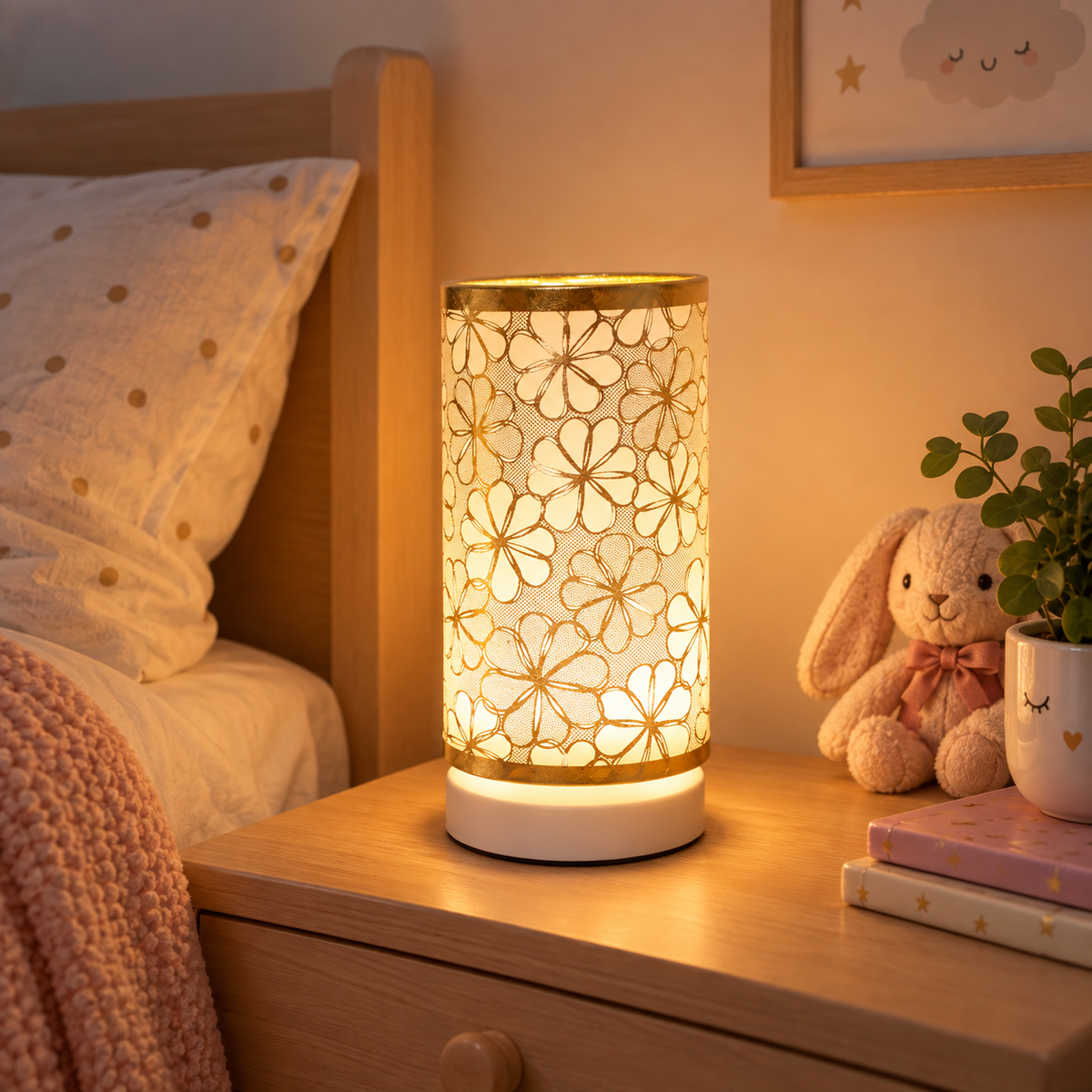 Veilleuse de Table Textile Ronde