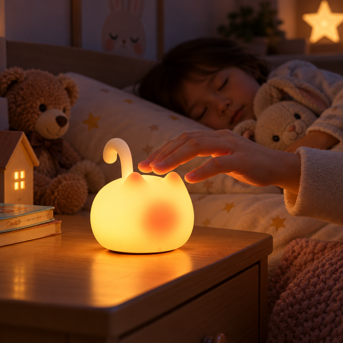 Veilleuse Chat LED Tactile