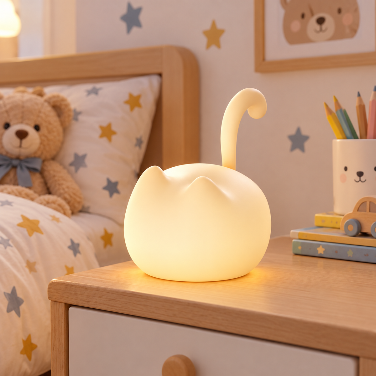 Veilleuse Chat LED Tactile