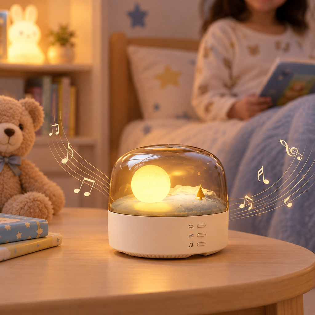 Veilleuse Lune Tactile Dimmable Bluetooth