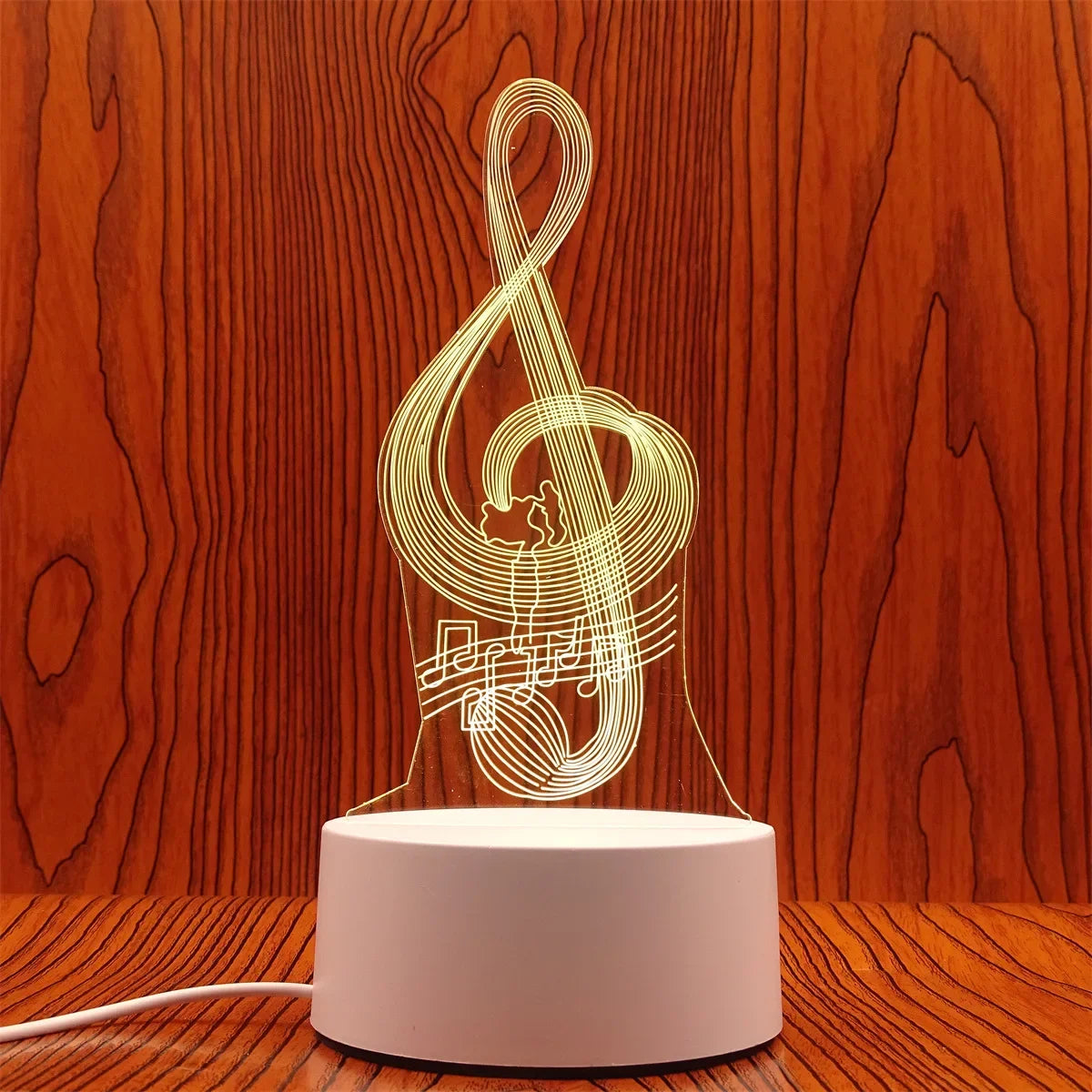 Veilleuse 3D Illusion Gravure Laser Formes Variées