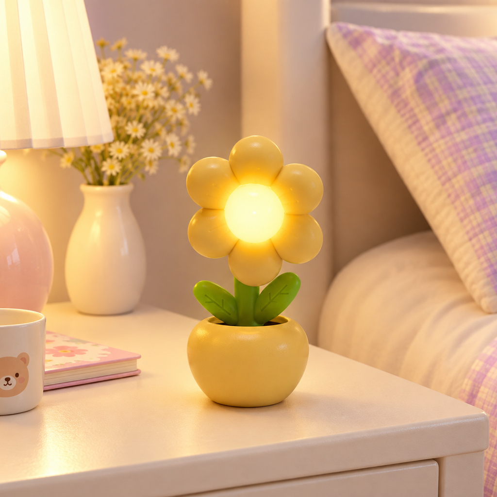 Mini Veilleuse Florale Pot